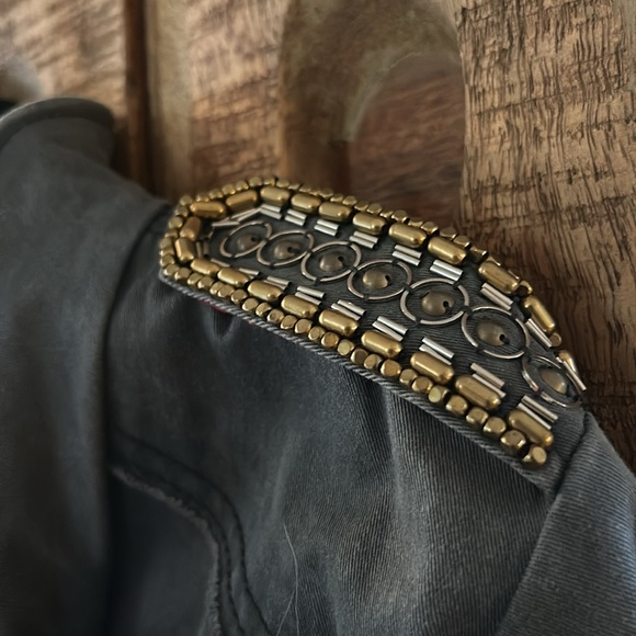 Free People Embellished Military Jacket Size L - Picture 6 of 6